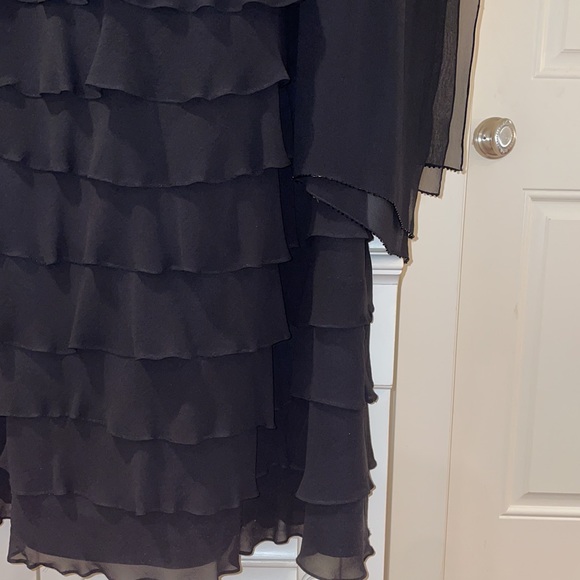 Lillie Rubin Vintage Chiffon Tiered Strapless Gown - Picture 3 of 6